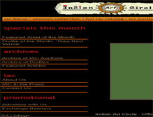 Tablet Screenshot of indianartcircle.com